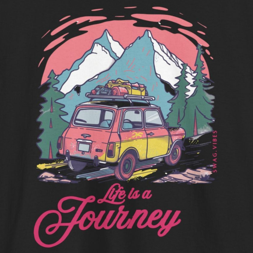 Life is a Journey:  Swag Vibe’s Unique Graphic Adventures T-Shirt