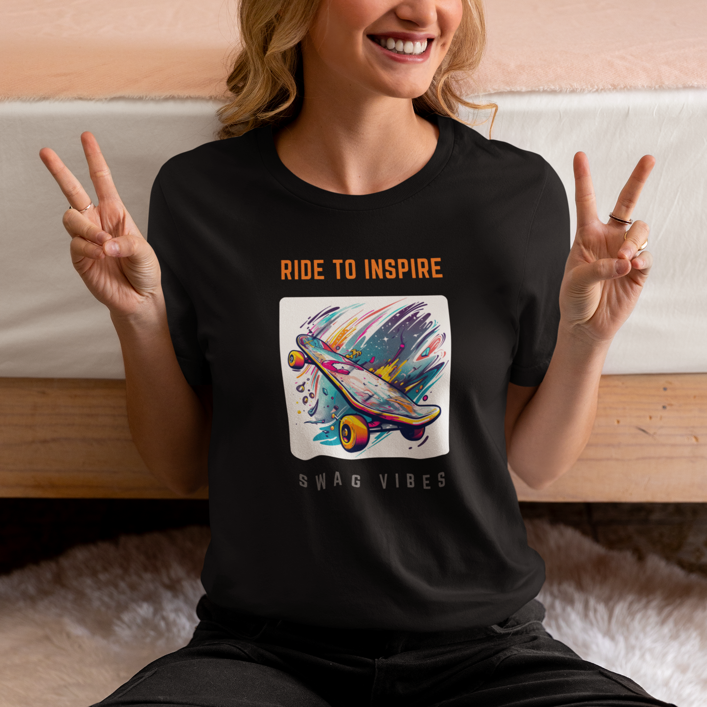 Skate Surge - RIDE TO INSPIRE - Unisex T-Shirt